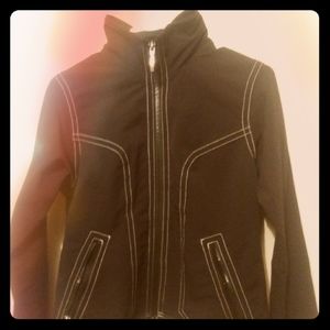 Kaelin Black Turtleneck Wind Breaker